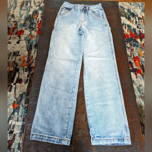 Brandy Melville Denim - Brandy Melville / J. Galt light wash wide leg cargo jeans